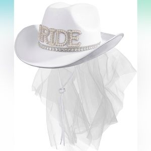 Bride Cowgirl Hat With Veil